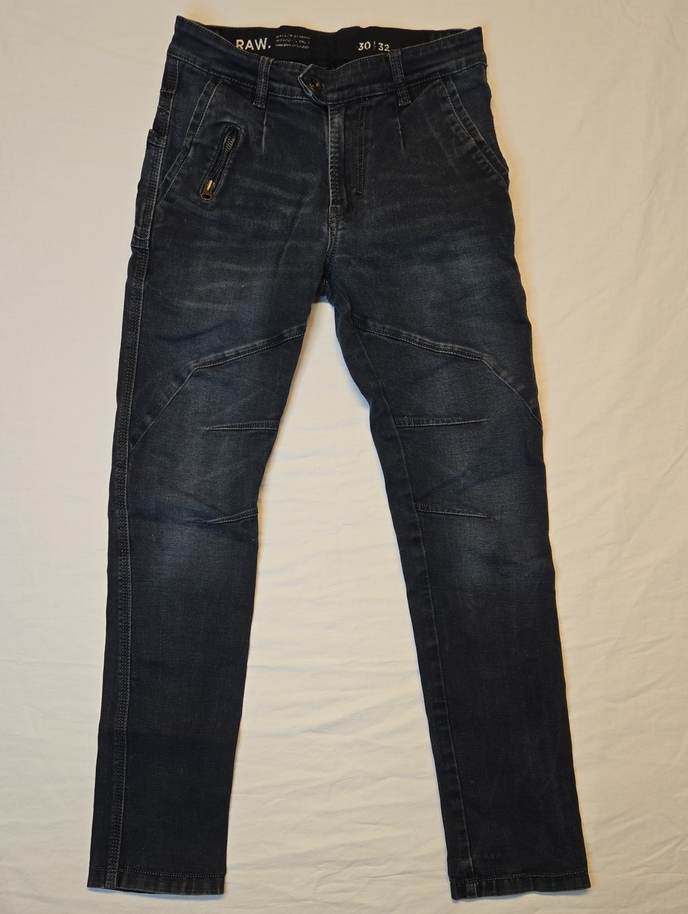 G-Star Raw 3301 Black Washed Slim Tapered Fit Denim Jeans
